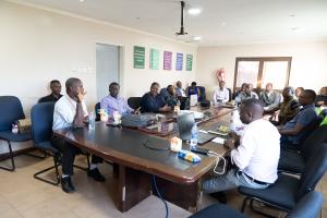 Sierra Leone team in a high level meeting with government officials at APZU headquarters in Neno. 