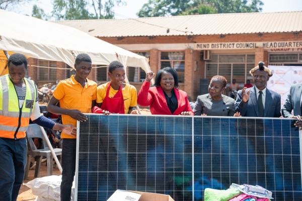 official hands over of solar materials