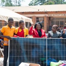 official hands over of solar materials
