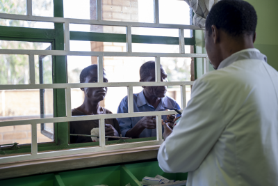 Timothy receiving medicine